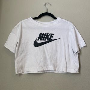 White nike crop top - size S